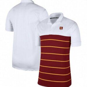USC Trojans Striped Golf Polo Shirt, Size Medium